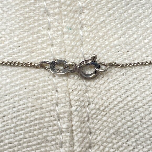 Sterling Silver Pink Marquise Cubic Zirconia Pendant  Necklace Dainty Minimal CZ - Picture 5 of 8